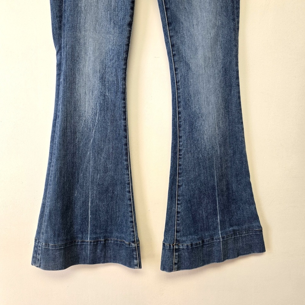 Veronica Beard Jeans Size 0 25 Sheridan Exaggerated Flare Denim Bell Bottoms - Picture 5 of 9